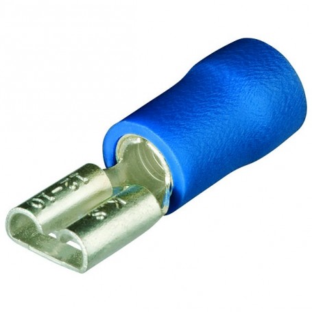 Ploché zásuvk.koncovky izol,modrá/100ks - KNIPEX - 9799011
