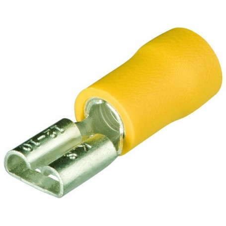 Ploché zásuvk.konovky izol,žlutá/100ks - KNIPEX - 9799022